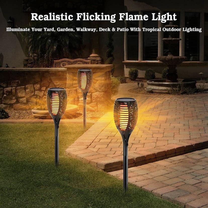 SAHAPECT Solar LED Light, 96 Led Garden Marshal Flickering Flame Torch Light Lamp-Pack of 1 view 9
