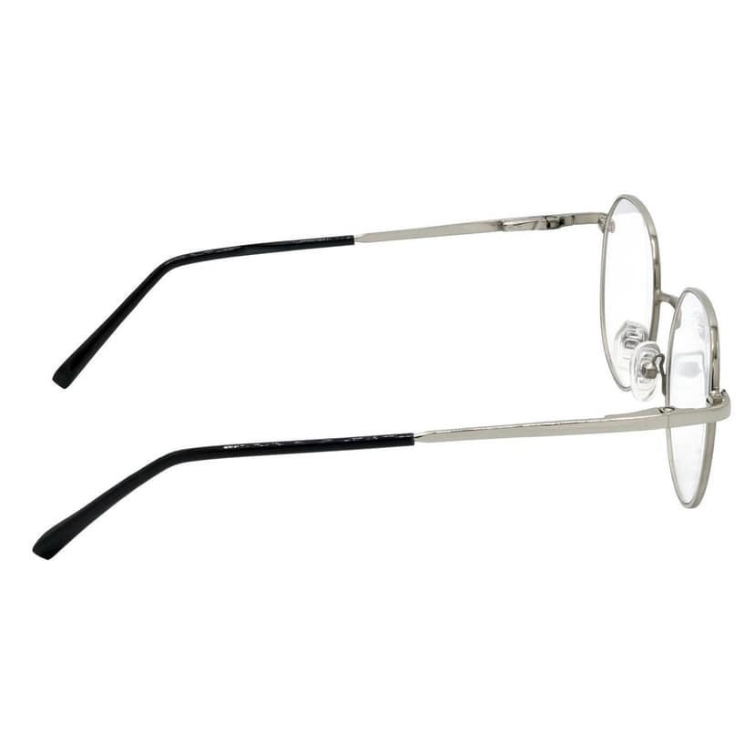 Hrinkar Trending Eyeglasses: Silver Oval Optical Spectacle Frame For Men & Women |HFRM-SLVR-19003 view 3