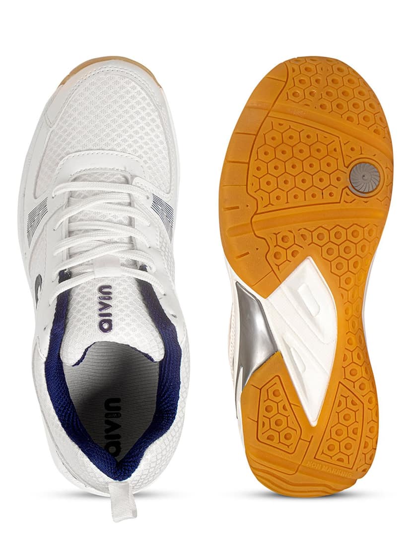 AIVIN Attract Unisex White Badminton Shoes view 9