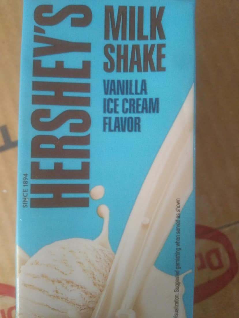Hershey milk shake vanila ice flavour