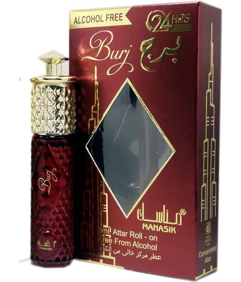 MANASIK BURJ Concentrated Attar Roll On 6ml .