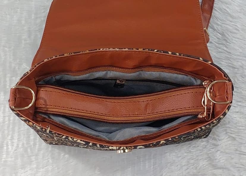Grey Jute Sling Bag view 3