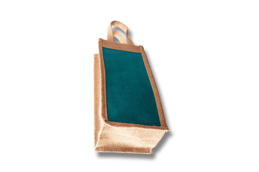 Eco-Friendly Jute Wine Bottle Gift Bag with Handles - Reusable and Biodegradable view 2