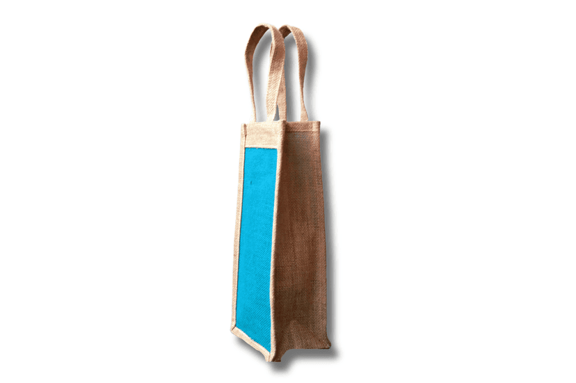 Eco-Friendly Jute Wine Bottle Gift Bag with Handles - Reusable and Biodegradable view 3