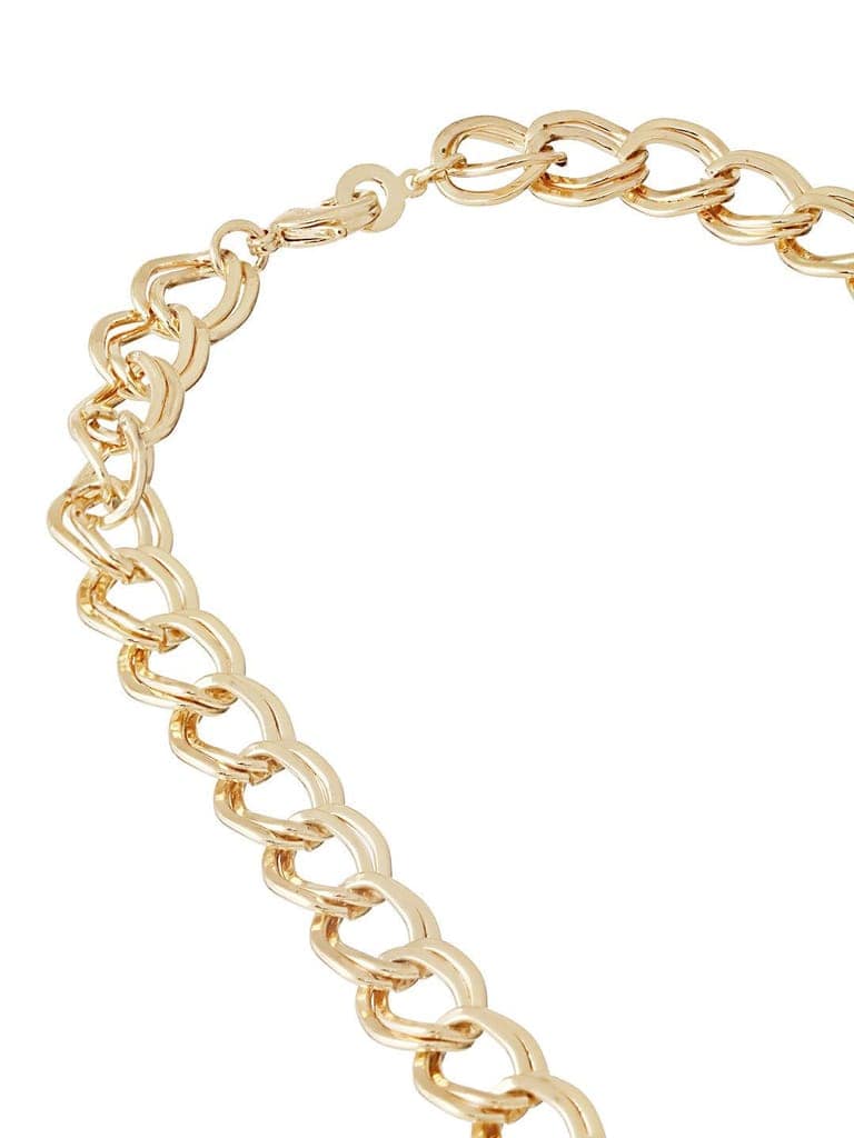 Anti-Tarnish Golden Plated Ball Pendant Link Chain view 7