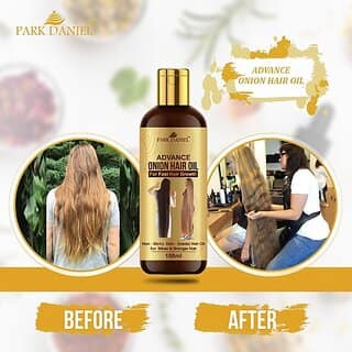 PARK DANIEL Advance Onion Hair Oil |For Reduces hairfall |for faster hair growth & complete nourishment suits all Hair types Hair Oil For Regrowth 100ml Hair Oil (100 ml)