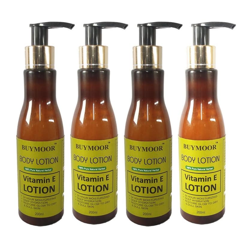 BUYMOOR Vitamin E Deep Nourishing Skin Brightening Body Lotion Men & Women 800 ML(Pack Of 4).