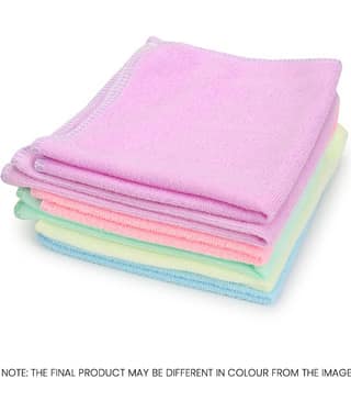PROGIENCE Multicolor 250 GSM Microfiber Car Cleaning Cloth For Automobile car accessories( Pack of 6 ) 40x40 cms