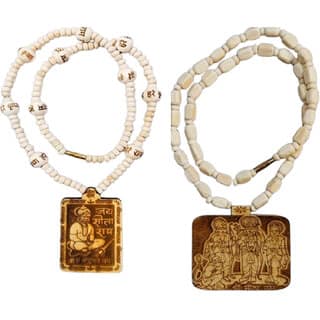 Abhimantrit-Bageshwardham Mala Hanuman Ji Tulsi Mala Beads Wood Necklace