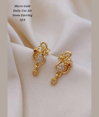Shivay Fashion Gold Jhumki Earrings ( Pack of 1 )