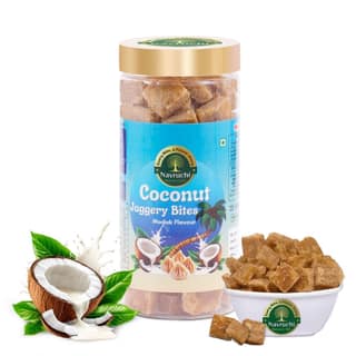 Navruchi Coconut Jaggery Bites Modak Flavour (300g) | Traditional Sweet Infused with Coconut | Healthy Natural Sweetener