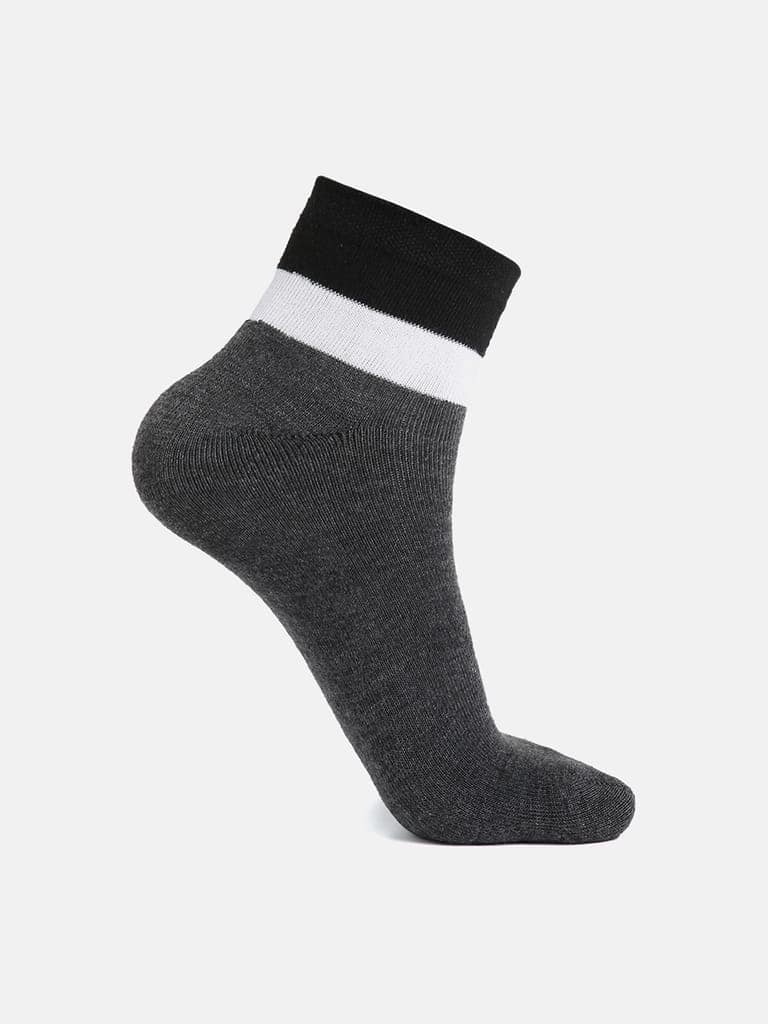 Kolor Fusion Men & Women Colour Block Above Ankle Length Cotton Socks (Pack of 5) view 4