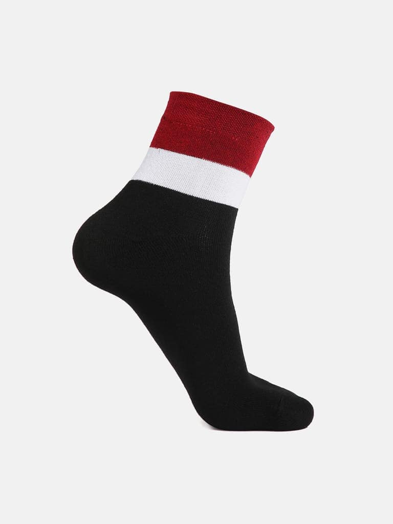 Kolor Fusion Men & Women Colour Block Above Ankle Length Cotton Socks (Pack of 5) view 6