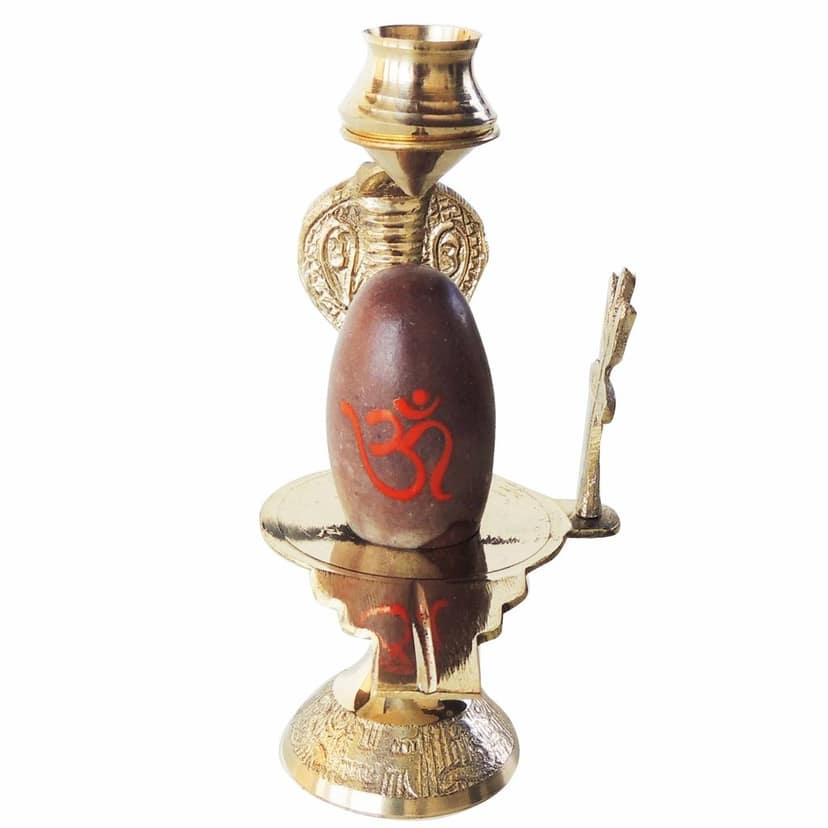 Brass Navdev Shivling ? Size 3 Navgrah Lingam, 5, Height : 5.3 Inch (ZMAS464 D) view 3