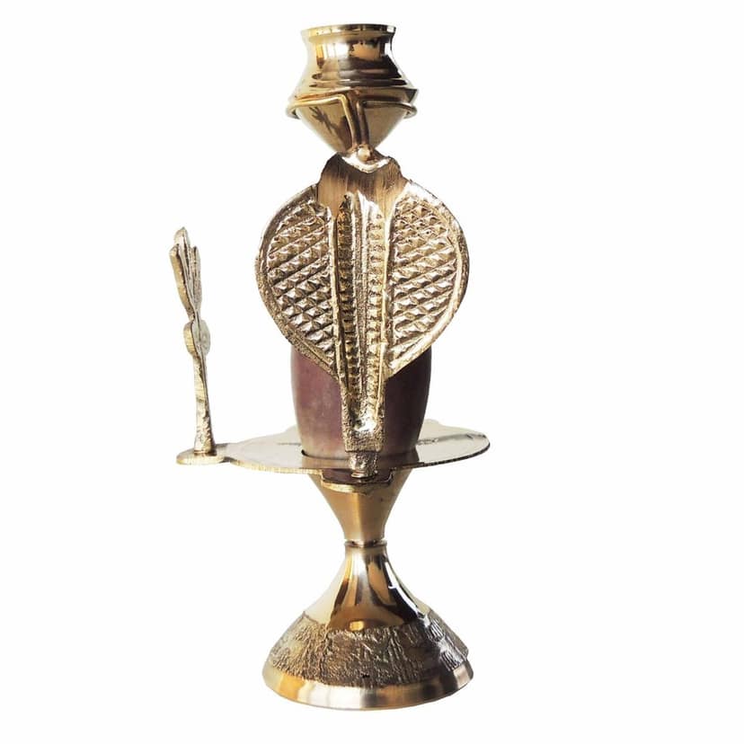 Brass Navdev Shivling ? Size 3 Navgrah Lingam, 5, Height : 5.3 Inch (ZMAS464 D) view 4