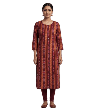 GHL Handloom Sambalpuri Straight Cotton Kurti