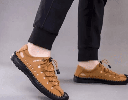 Men Flats Sandal (Tan , 6) view 2