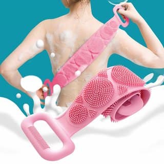 Eastern Club Silicone Body Bath Brush Long Silicone Body Back Scrubber Body Washer Unisex (Multicolor) view 2