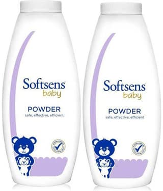 Softsens Baby Powder, Enriched with Patchouli, Clove leaf & Olive|Paraben free 200g, Pack of 2