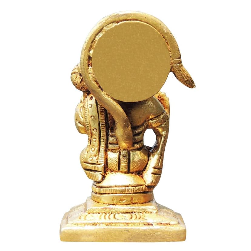 Brass Hanuman Ji Temple Idol - Devotional Home Decor, Height : 4 Inch (BSMAS1032 B) view 3