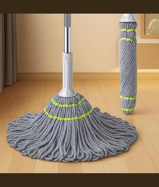 Microfiber Twist Mop for Floor Cleaning - Squeeze Stick, Durable, Easy to Use Cleaner, Effective Poocha for Hardwood, Tile, and Laminate for Floor Easy to Use