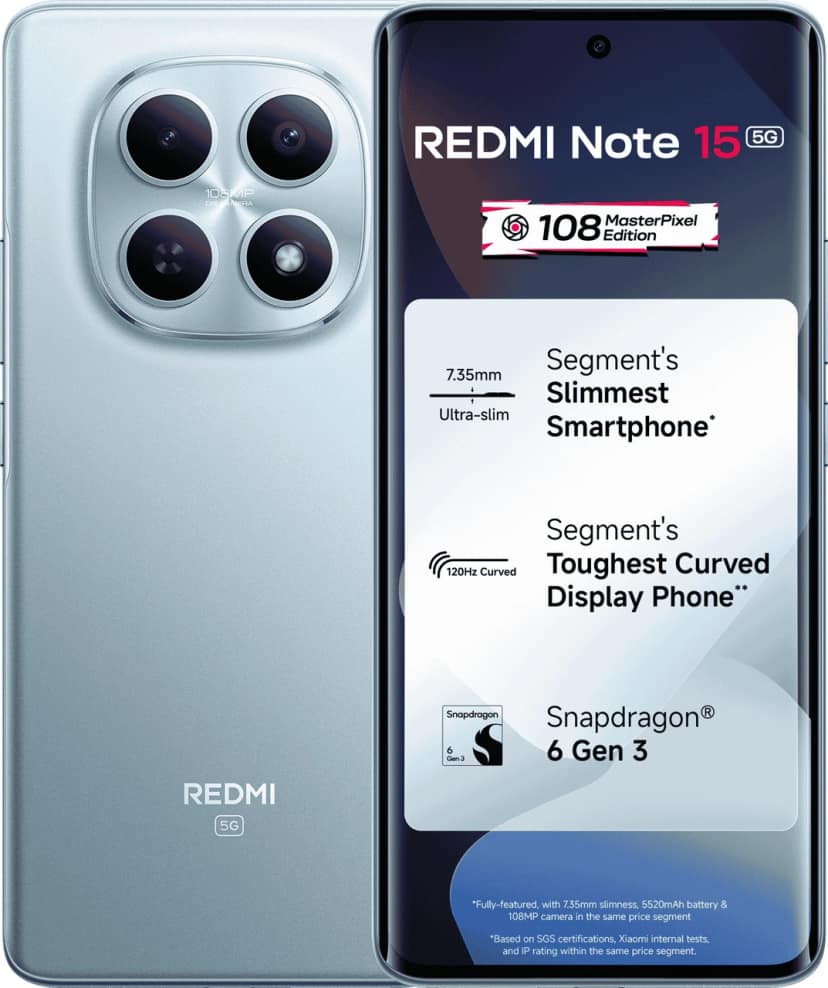 REDMI NOTE 15 PRO 5G (Mirage Blue, 8GB RAM, 256GB Storage)
