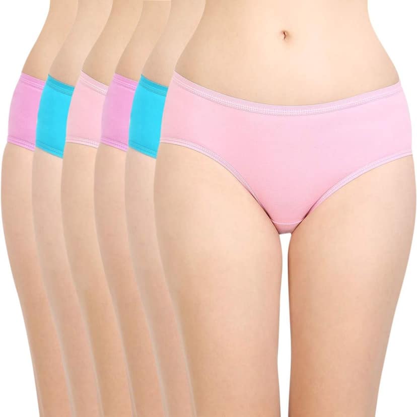 Bodycare women's combed cotton assorted Hipster Panty Pack of 6 ( 26C-D )