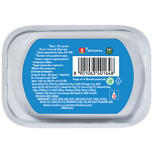 Britannia Processed Cheese Spreadz - Classic, Goodness Of Cow's Milk, 180 G Tub view 2
