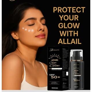 ALLAIL SUN GLOW Protector Sunscreen, SPF 50+, Vitamin C and E Enriched, 100gm view 2