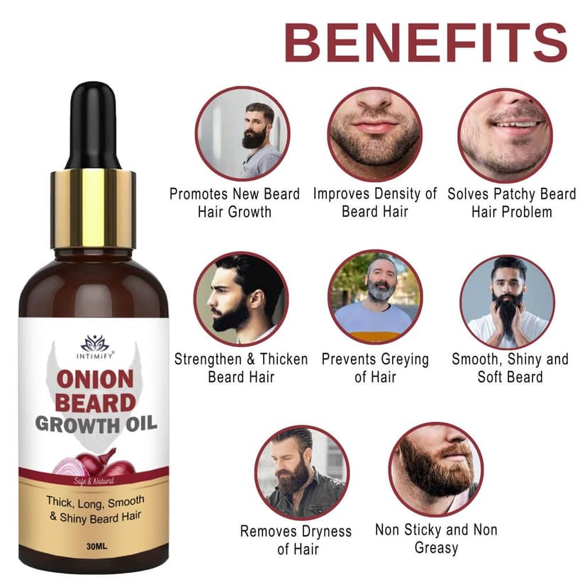 Intimify Onion Beard Growth Oil, beard growth, beard oil, beard growth oil, moustache growth oil, 30 ml view 4