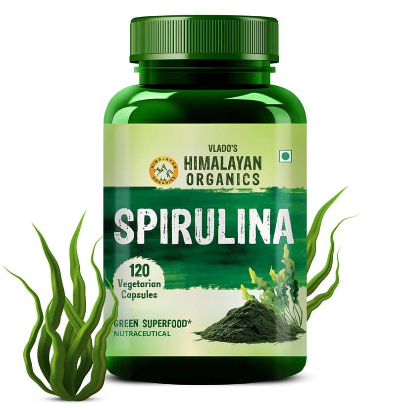 Vlado's Himalayan Organics Spirulina 2000mg 120 Veg Capsules view 2