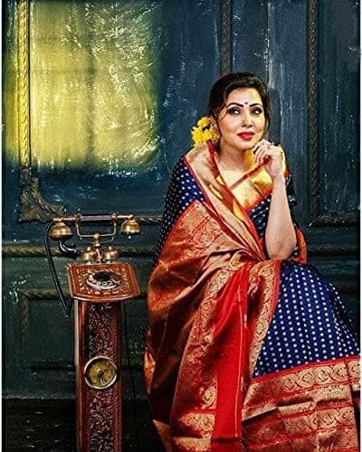 BT WITH BUY & TRY Women's Kanjivaram Cotton Silk Blend Sarees With Blouse Piece. view 2
