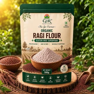 The Gir Farmer Organic Ragi Flour (500g) | Nutrient-Dense Finger Millet | Healthy Cooking