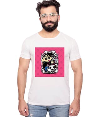 Nityanand Enterprises White Cotton Blend T-Shirt