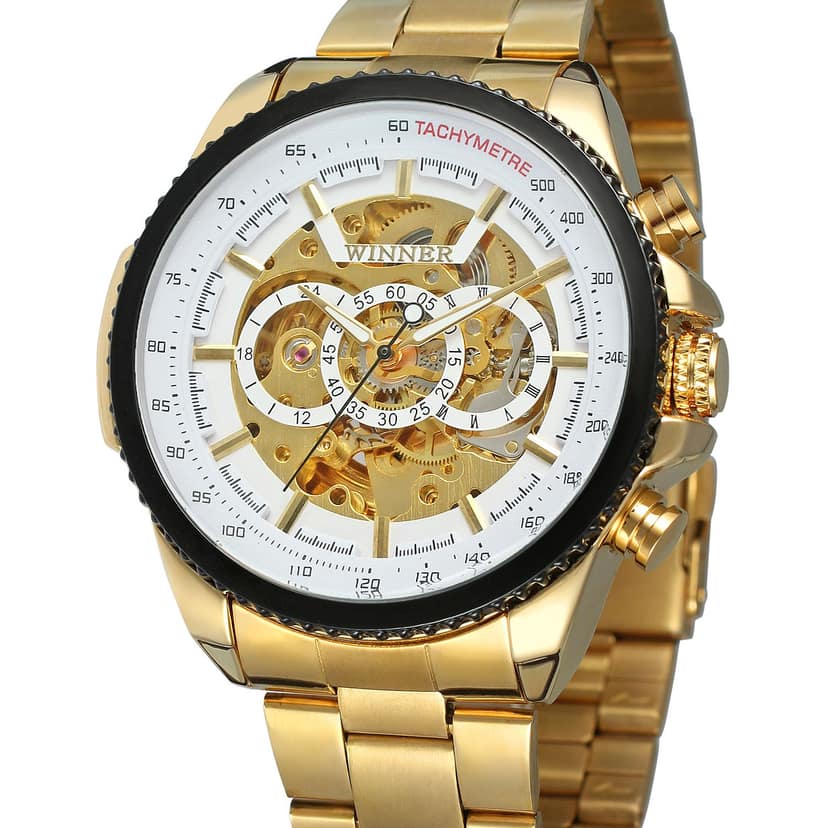Khrist Auto Kinetics Classic Ease: Timepiece Portfolio Inside Revolving Gears Uncomplicated Grace: Automatic Mechanical Watch Collection Simplistic Elegance Analog Watch For Men view 10