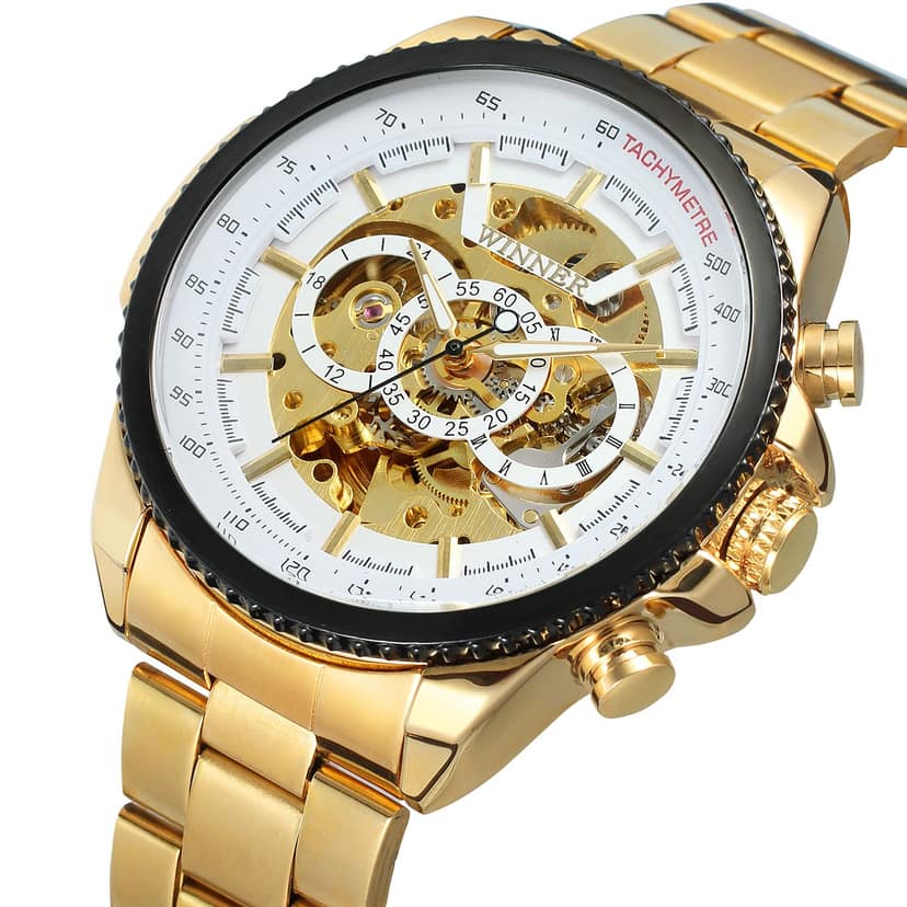Khrist Auto Kinetics Classic Ease: Timepiece Portfolio Inside Revolving Gears Uncomplicated Grace: Automatic Mechanical Watch Collection Simplistic Elegance Analog Watch For Men view 8