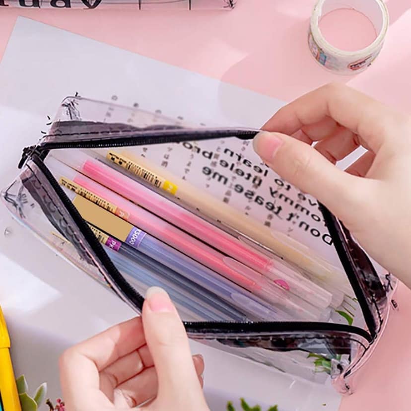 Transparent Pencil Pouch With Zipper (1 Pc) view 5