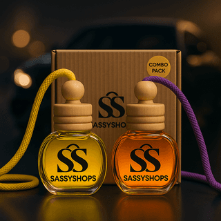Zest & Zen Duo Combo (Pack of 2) | LemonRush & JassWave | Car Perfume Reed Diffuser | Car Fragrance