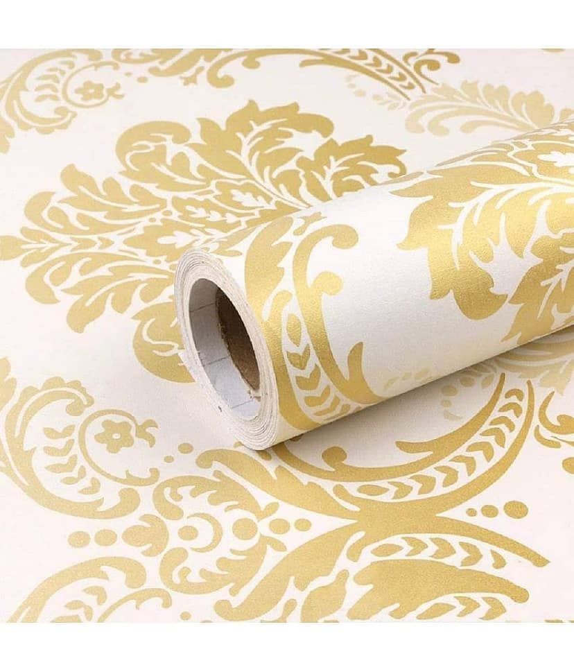 LAAYO Wallpaper & Wall Sticker - Abstract Wallpaper ( 45 x 500 ) cm ( Pack of 1 )
