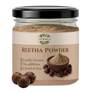 Atrika Reetha Powder 150g | Natural Reetha (Aritha) Powder for Hair Cleansing & Growth | Herbal Shampoo Alternative