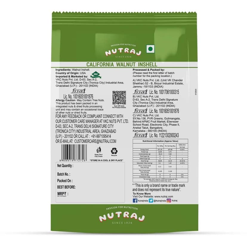 Nutraj California Inshell Walnuts 500g view 3