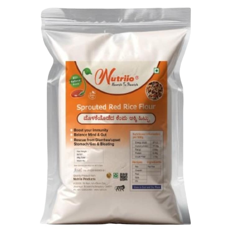 Nutriio - Sprouted Red Rice Flour 900 Gms (Pack of 2)