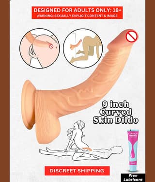 8 Inch Curve Shape Sex Toy Artificial Penis Dildo For Women By Naughty Nights