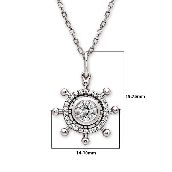 Silver Steer Pendant with Chain (5 in 1 Crystal) view 6