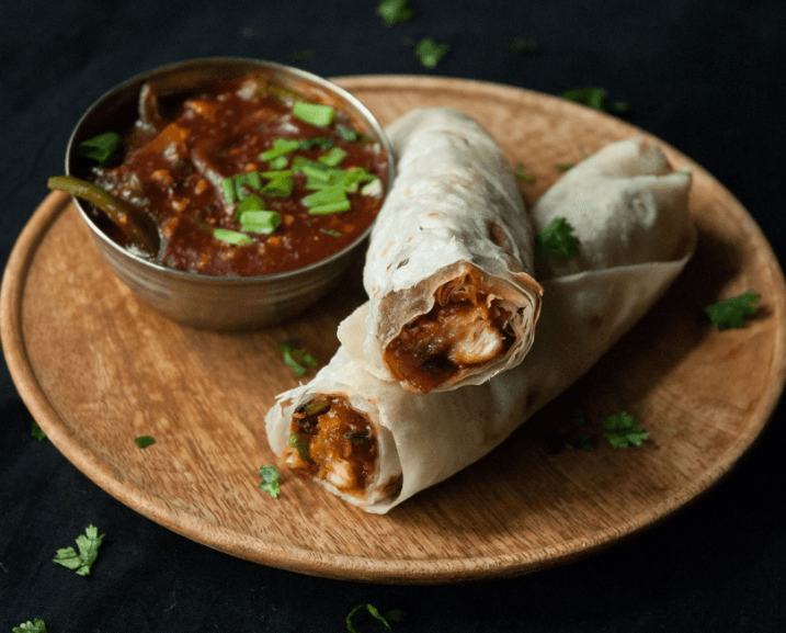 Chicken shami rumali roll
