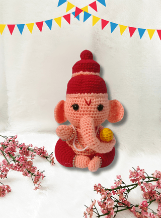 Handmade Crochet Ganesha Toy