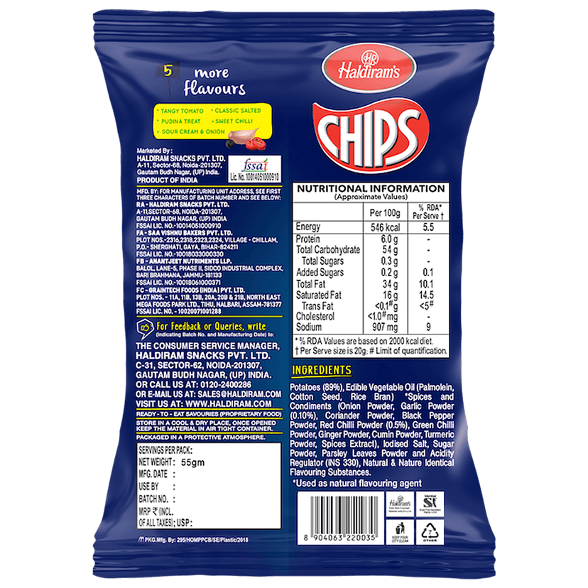 Haldiram's Chips - Mast Masala, 55 G Pouch view 2
