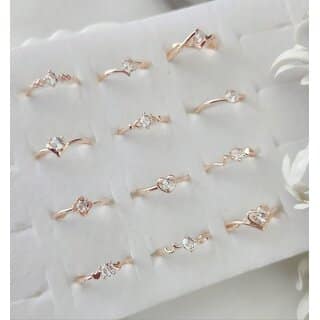 Trendy Adjustable Rose gold plated Finger ring for women (Combo set of 12) view 2