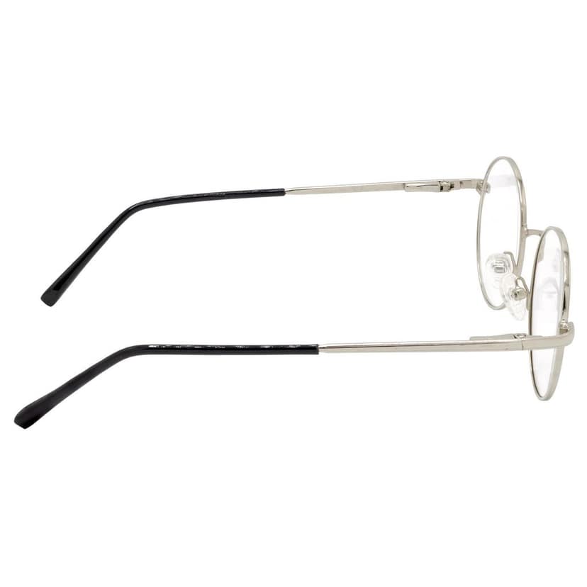 Hrinkar Trending Eyeglasses: Silver Oval Optical Spectacle Frame For Men & Women |HFRM-SLVR-19005 view 3