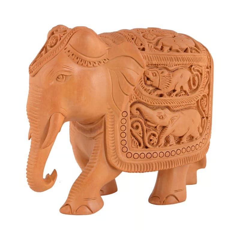 Vijay Art - Wooden Elephant Showpieces Home Decorative view 2